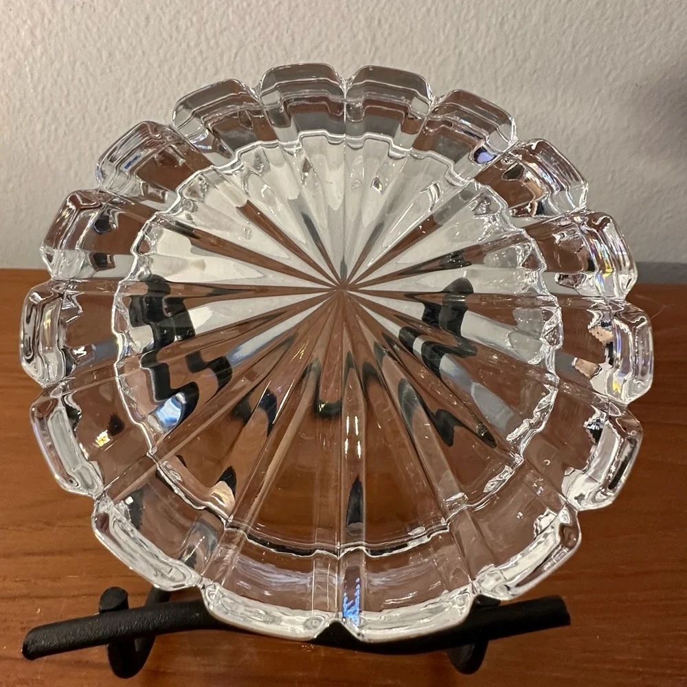 Like New - Mikasa Crystal - Wine Coaster / Candle Holder / Trinket Tray